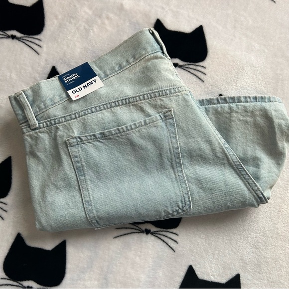 NWT Old Navy Slouchy Straight Light Wash Jean Shorts Size 20 - Picture 4 of 4